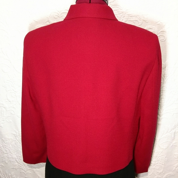 Pendleton Red 80s 90s y2k Wool Button Up Cropped Blazer Jacket Size 10 - Picture 6 of 12